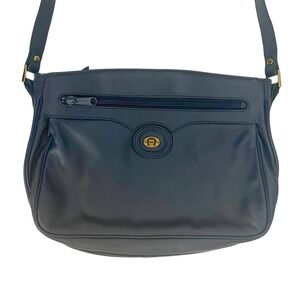 Vintage Etienne Aigner Leather Navy Crossbody Bag Shoulder‎ Purse